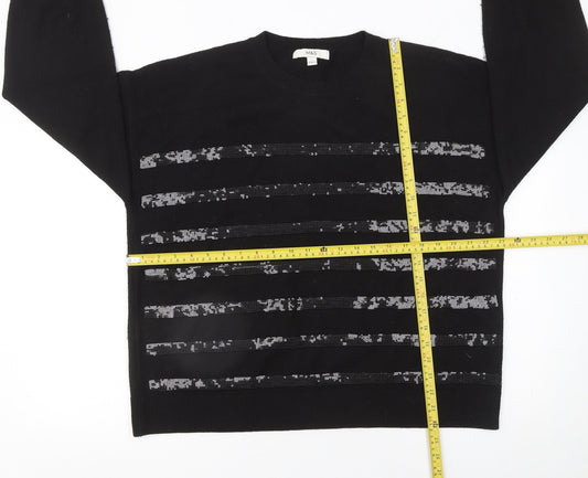 Womens UK Size L Marks and Spencer Black Pullover Jumper