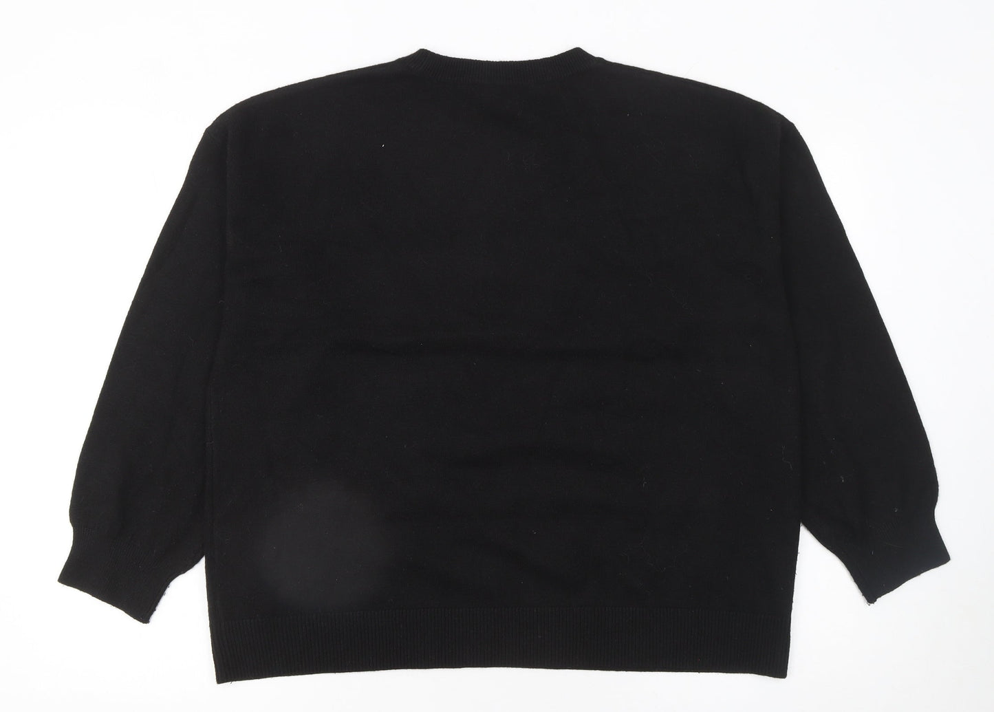 Womens UK Size L Marks and Spencer Black Pullover Jumper