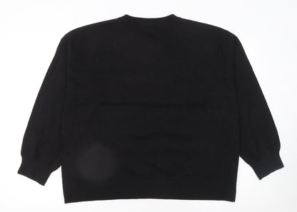 Womens UK Size L Marks and Spencer Black Pullover Jumper