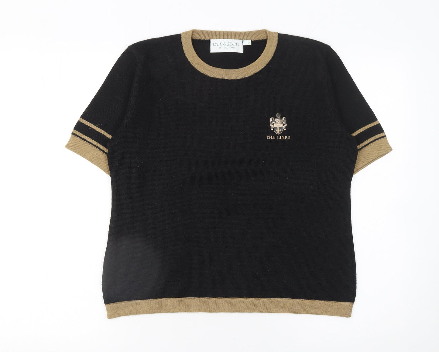 Womens UK Size 8 Lyle & Scott Black Pullover Jumper