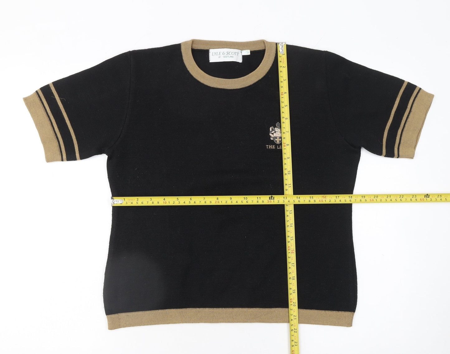 Womens UK Size 8 Lyle & Scott Black Pullover Jumper