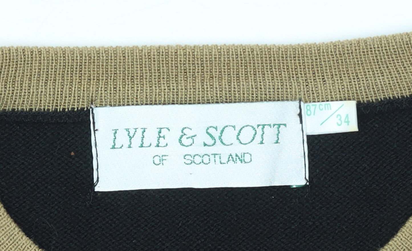 Womens UK Size 8 Lyle & Scott Black Pullover Jumper