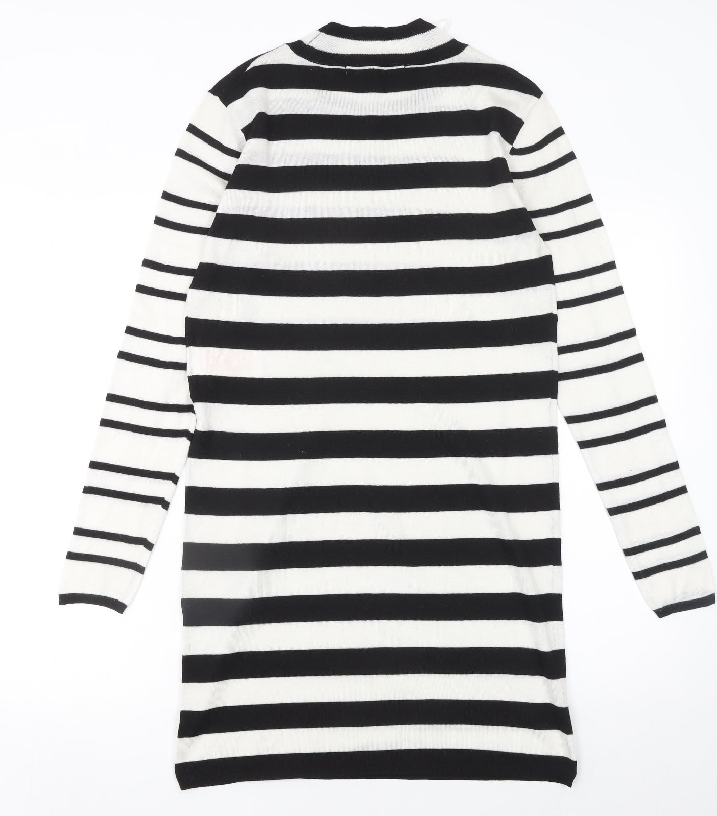 ONLY Women’s Black White Striped Knit Sweater Dress Size M