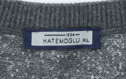 Mens UK Size XL Hatemoglu Grey Pullover Jumper