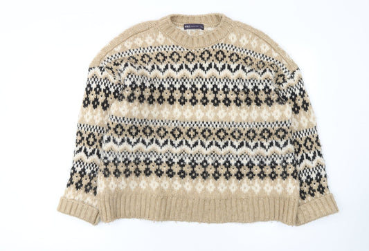 Womens UK Size M Marks and Spencer Beige Pullover Jumper