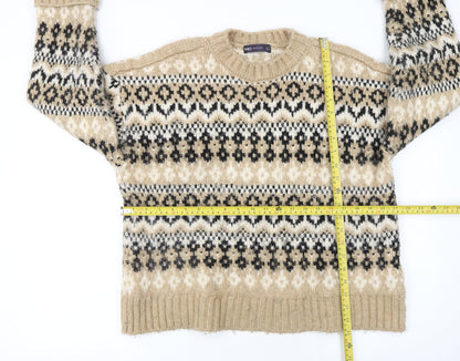 Womens UK Size M Marks and Spencer Beige Pullover Jumper