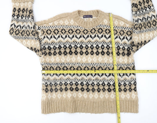 Womens UK Size M Marks and Spencer Beige Pullover Jumper