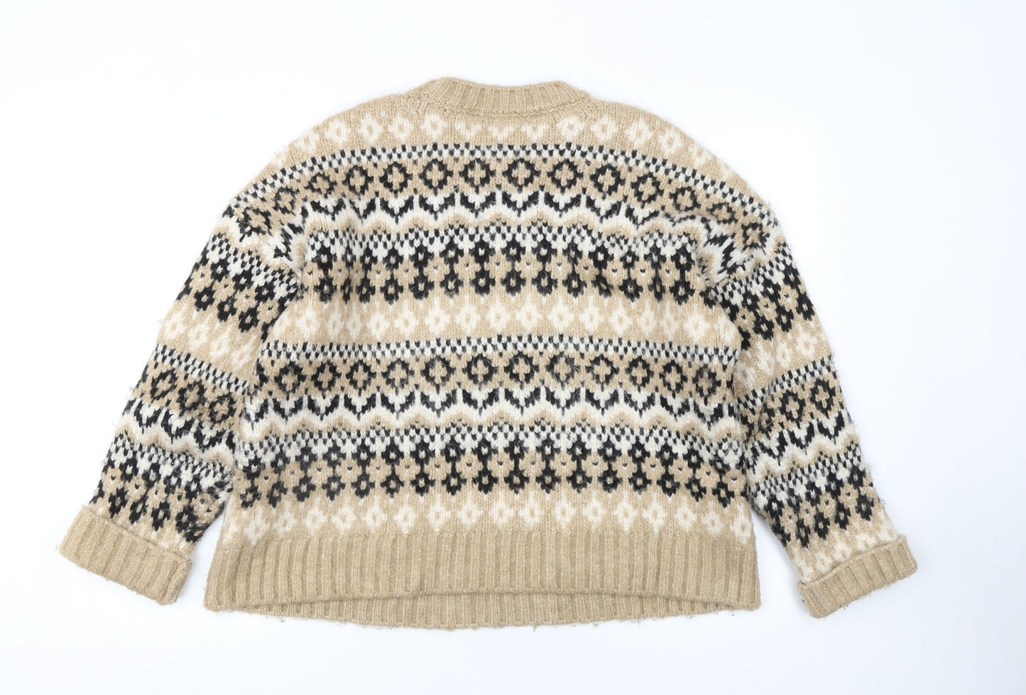 Womens UK Size M Marks and Spencer Beige Pullover Jumper