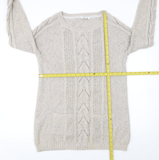 Womens UK Size 16 FatFace Ivory Pullover Jumper