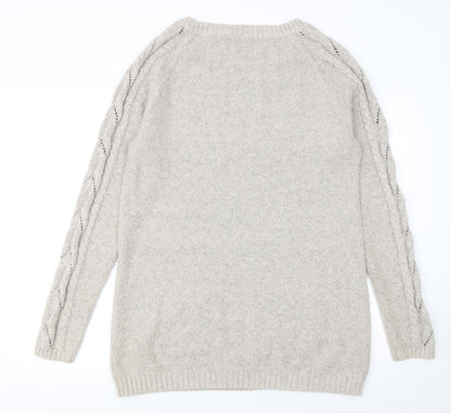 Womens UK Size 16 FatFace Ivory Pullover Jumper