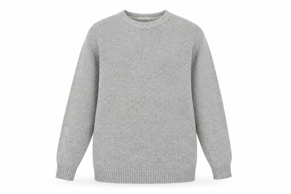 Marks and Spencer Mens Grey Cotton Linen Crew Neck Jumper L