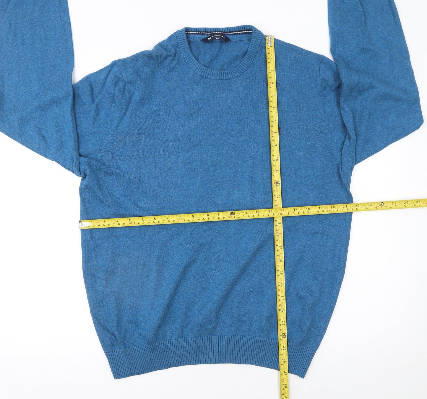 Crew Clothing Company Men’s Blue 2XL Cotton Crew Neck Jumper