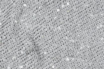 Alice Collins Women Silver Sequin Knit Cape Jumper Size 10
