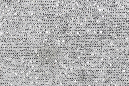 Alice Collins Women Silver Sequin Knit Cape Jumper Size 10