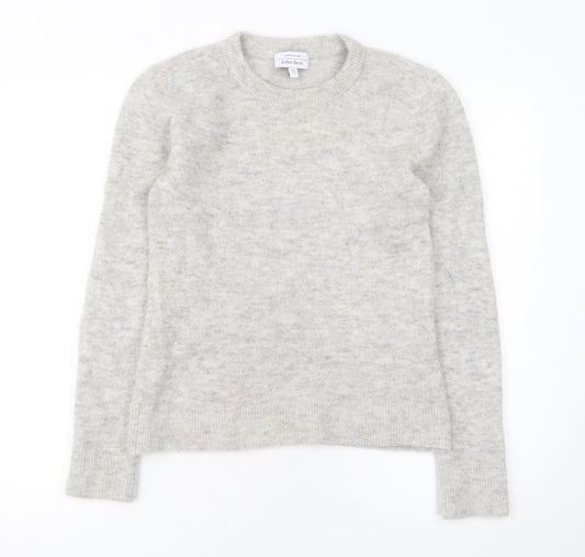& Other Stories Womens Grey Wool Alpaca Crew Neck Jumper XS