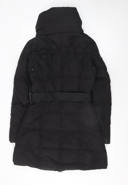 Womens UK Size 10 Zara Black Puffer Jacket