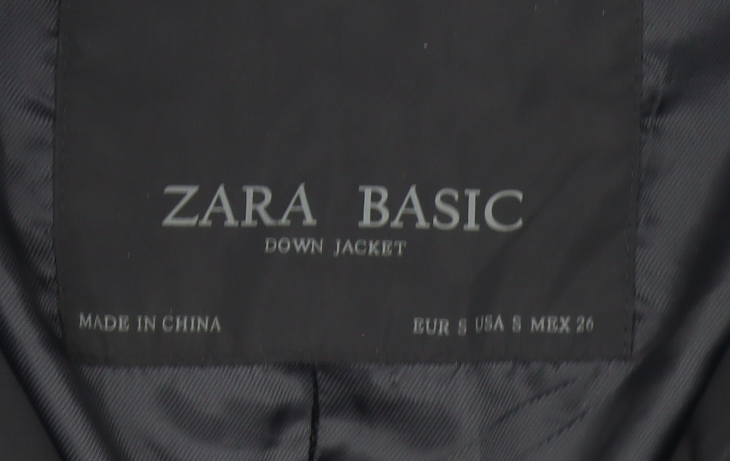 Womens UK Size 10 Zara Black Puffer Jacket