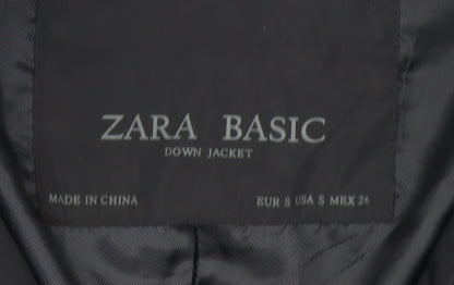 Womens UK Size 10 Zara Black Puffer Jacket