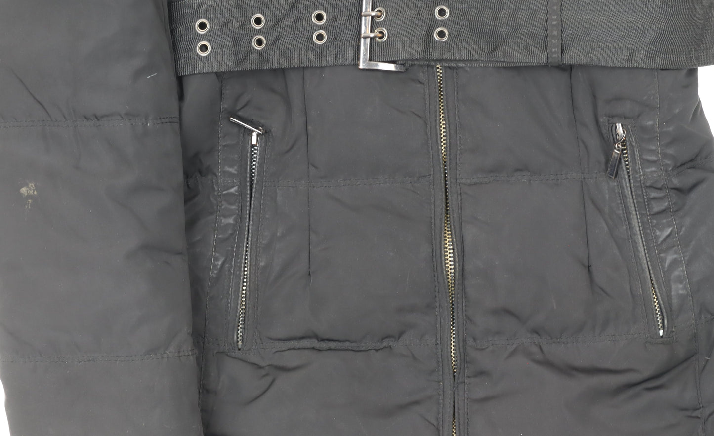 Womens UK Size 10 Zara Black Puffer Jacket