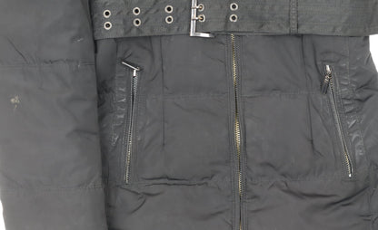 Womens UK Size 10 Zara Black Puffer Jacket