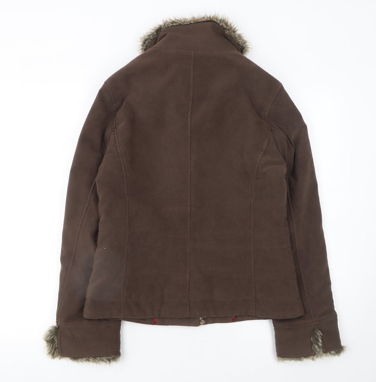 Womens UK Size 10 Monsoon Brown Biker Coat