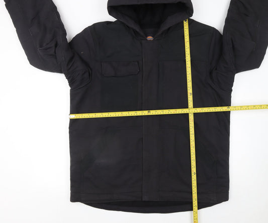 Dickies Men's Black L Hooded Insulated Work Parka Jacket
