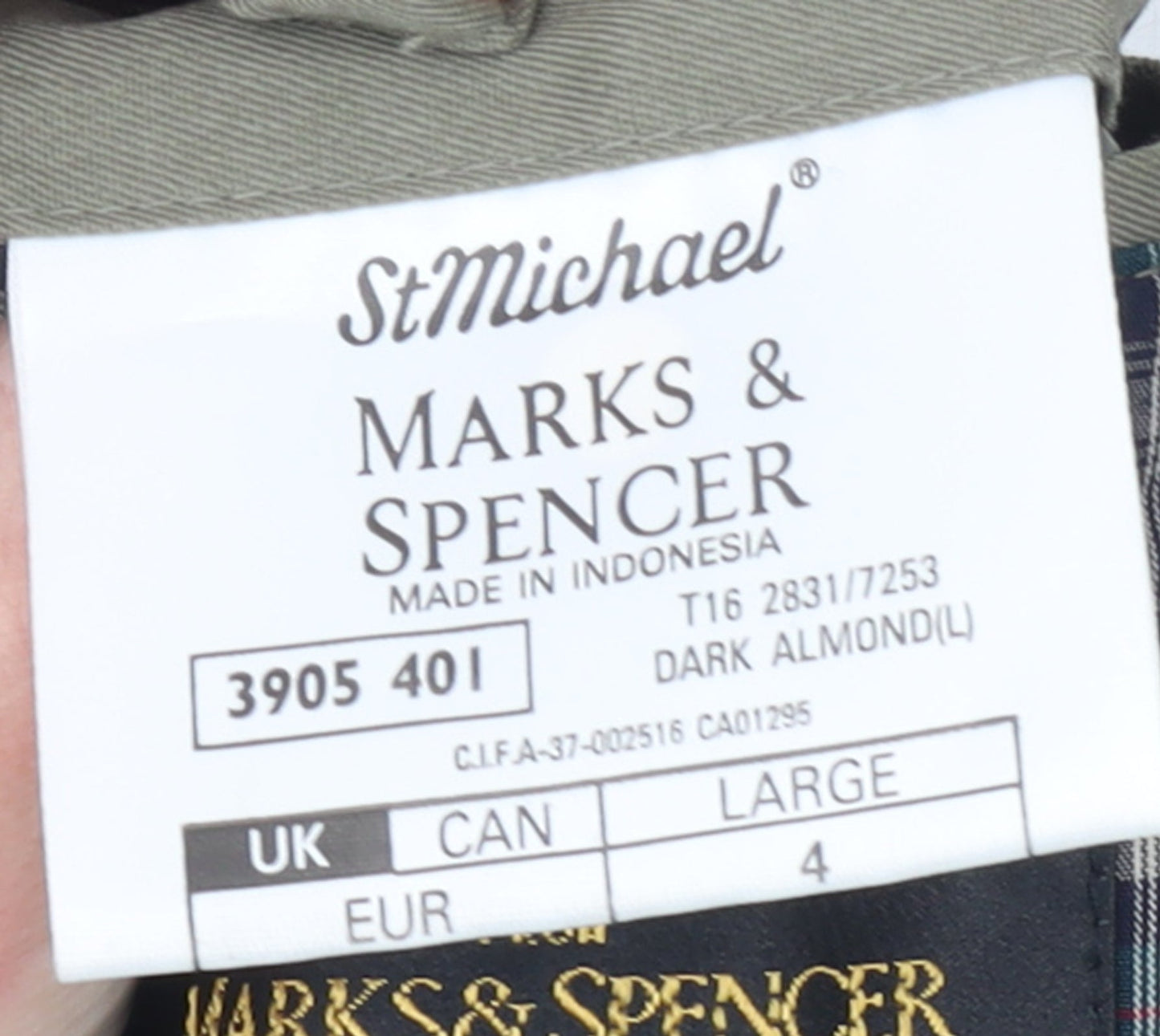 Mens UK Size L Marks and Spencer Beige Basic Jacket