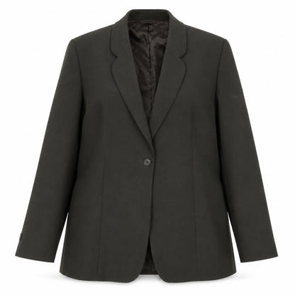 Marks and Spencer Women's Green Wool Blazer UK 16 Single-Breasted Jacket