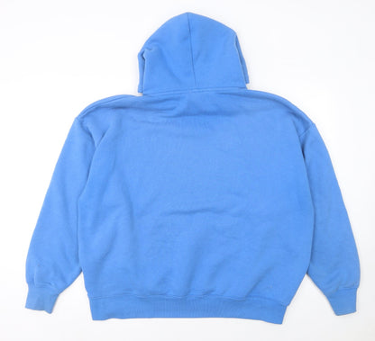 Womens UK Size M Pull&Bear Blue Pullover Hoodie