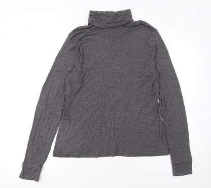 Marks and Spencer Women’s Grey Roll Neck Long Sleeve Jersey Top Size 16