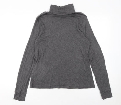 Marks and Spencer Women’s Grey Roll Neck Long Sleeve Jersey Top Size 16