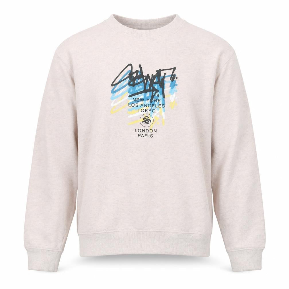 Mens UK Size M River Island Beige Pullover Sweatshirt