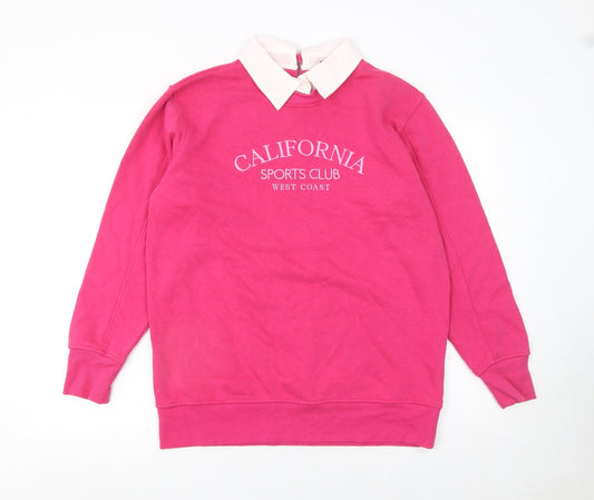 Womens UK Size M TU Pink Pullover Sweatshirt