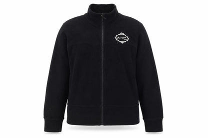Pineapple Womens Black Cotton Track Jacket Size 12 Full Zip Fleece