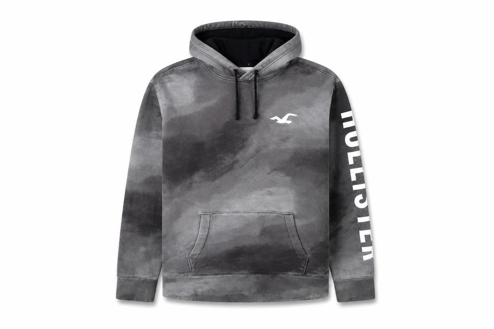 Mens UK Size L Hollister Grey Pullover Hoodie