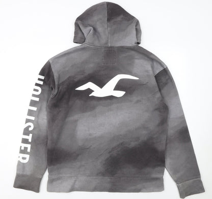 Mens UK Size L Hollister Grey Pullover Hoodie