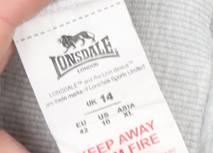 Womens UK Size 14 Lonsdale Grey Pullover Sweatshirt
