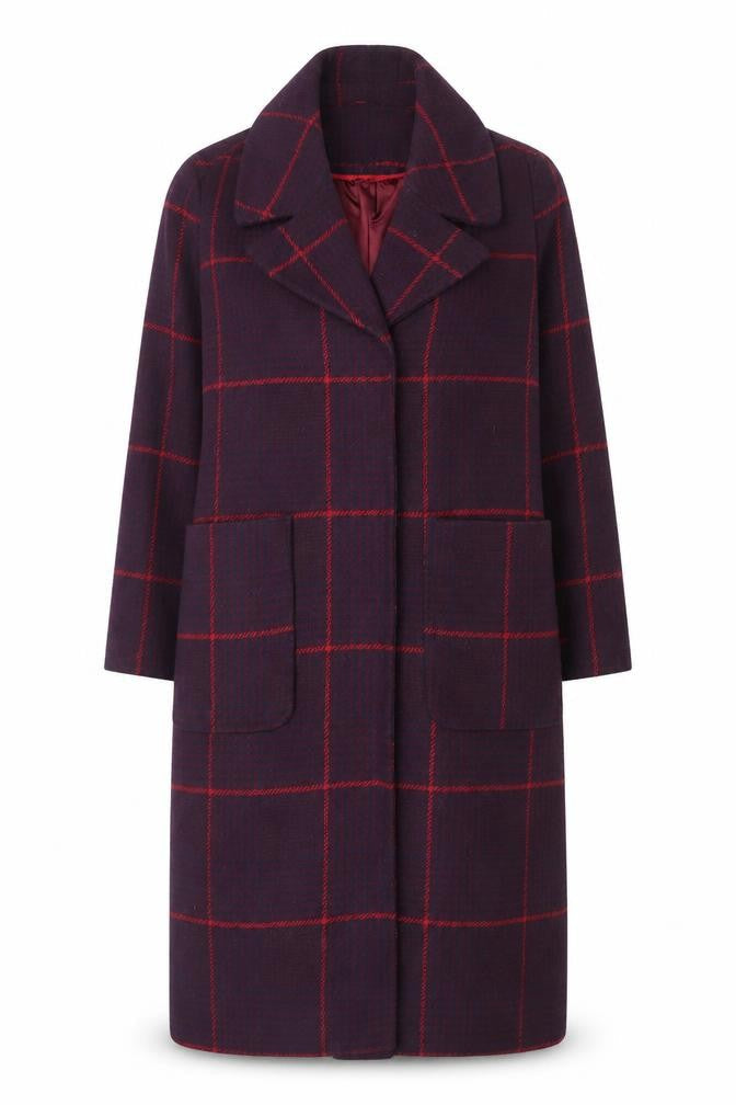 Womens UK Size 14 Principles by Ben de Lisi Purple Overcoat