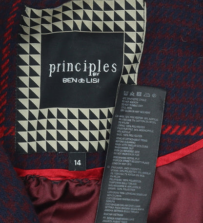 Womens UK Size 14 Principles by Ben de Lisi Purple Overcoat