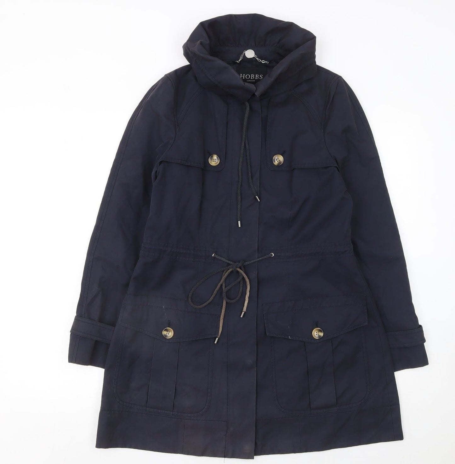Womens UK Size 8 Hobbs Blue Parka Coat