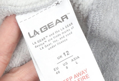 Womens UK Size 12 LA Gear Grey Pullover Hoodie