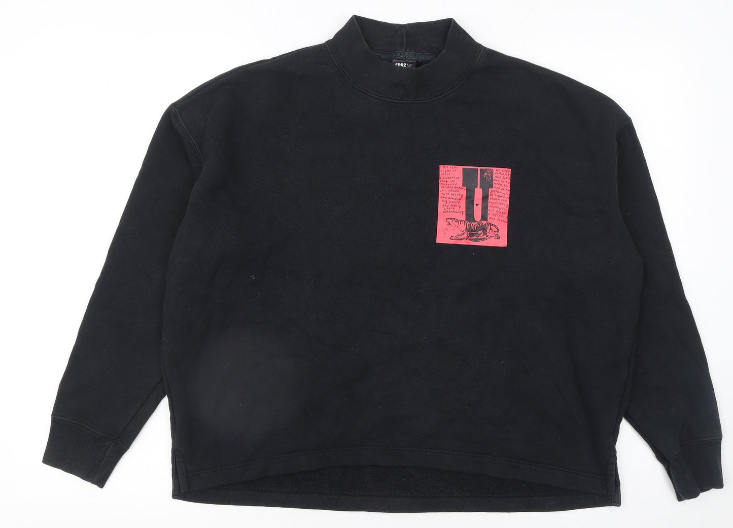 Womens UK Size S Uniqlo Black Pullover Sweatshirt