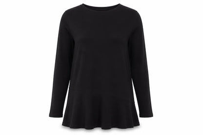 Zara Women Black Long Sleeve Cotton Shift Dress Size 12