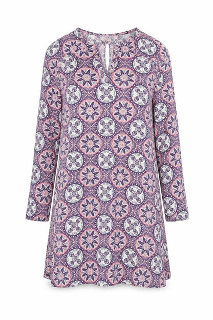 Simply Be Women’s Multicoloured Size 14 Shift Dress Long Sleeve
