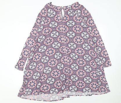 Simply Be Women’s Multicoloured Size 14 Shift Dress Long Sleeve