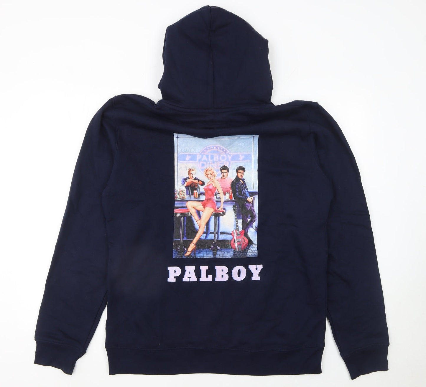 Womens UK Size 12 Stanley/Stella Blue Pullover Hoodie