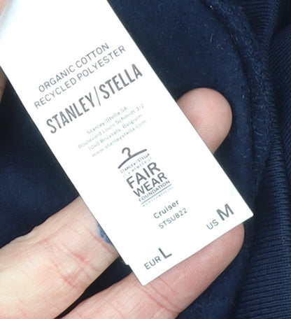 Womens UK Size 12 Stanley/Stella Blue Pullover Hoodie