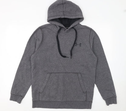Mens UK Size S Under armour Grey Pullover Hoodie