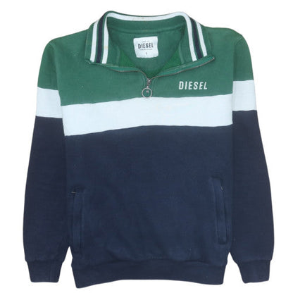 Mens UK Size S Diesel Multicoloured Henley Sweatshirt