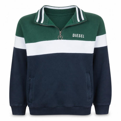 Mens UK Size S Diesel Multicoloured Henley Sweatshirt